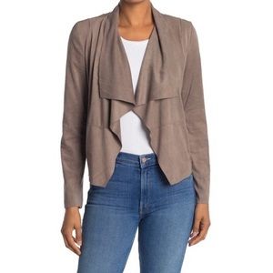 Dalia draped faux suede jacket cardigan